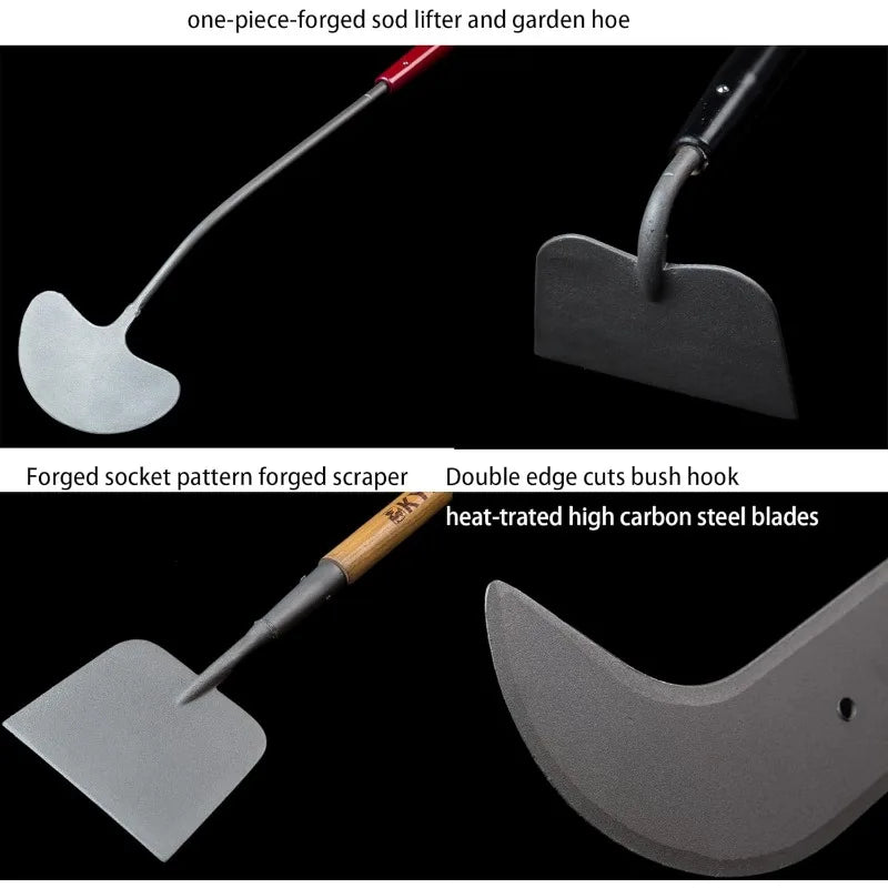 8-Piece Pro Long Ash Handle Garden Tools Set