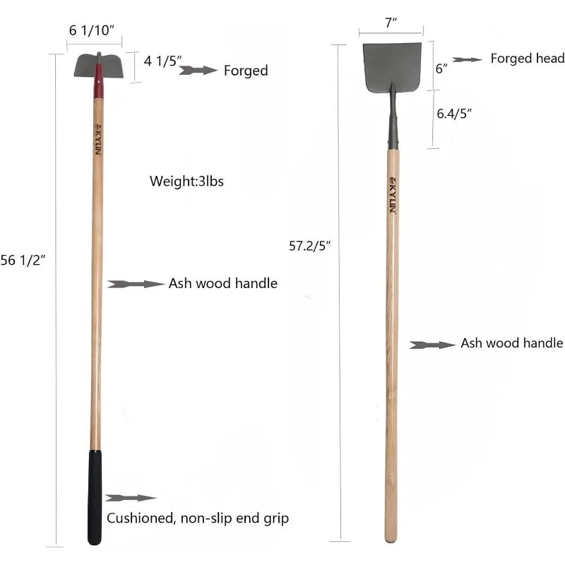 8-Piece Pro Long Ash Handle Garden Tools Set