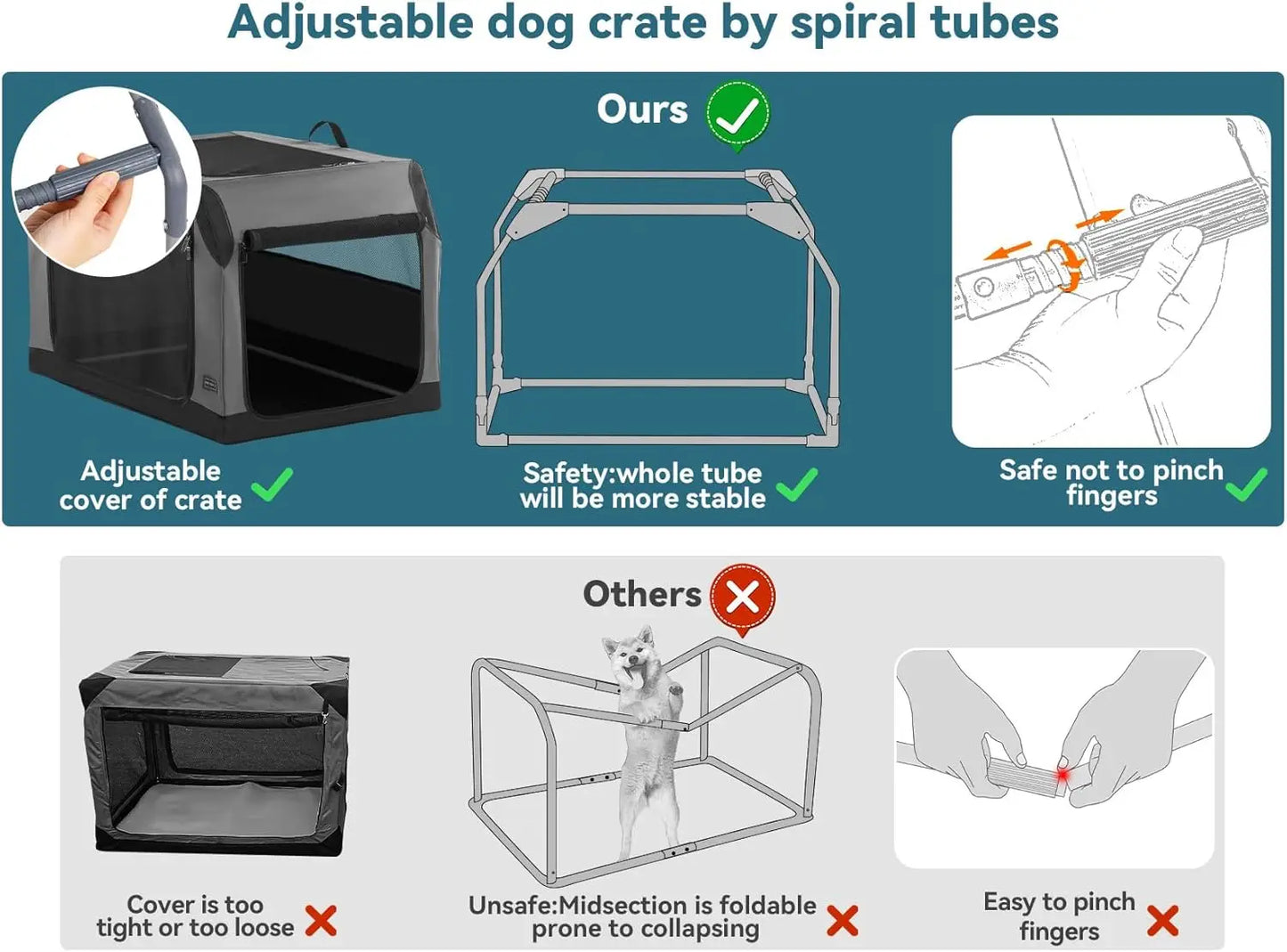 36 Inch Adjustable Dog Car Crate