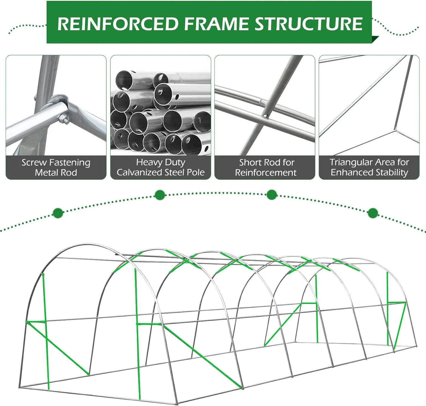 26' x 10' x 7' Greenhouse