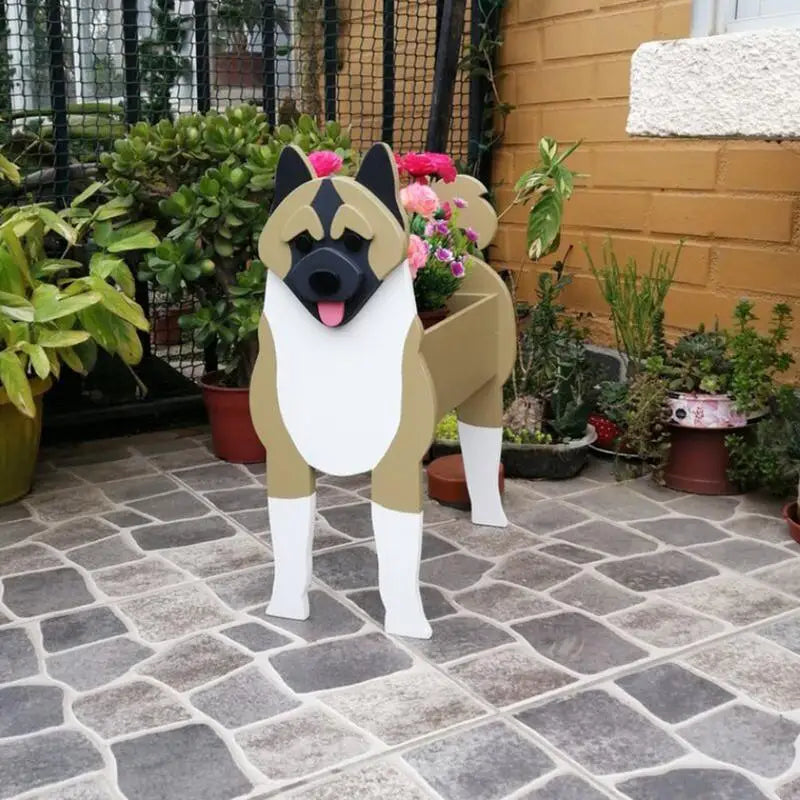 Dog Garden Flower Pot PVC Indoor Outdoor